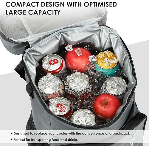 Miniatura 6 de STOVER Cooler Backpack 30 latas Mochila térmica ligera a prueba de fugas