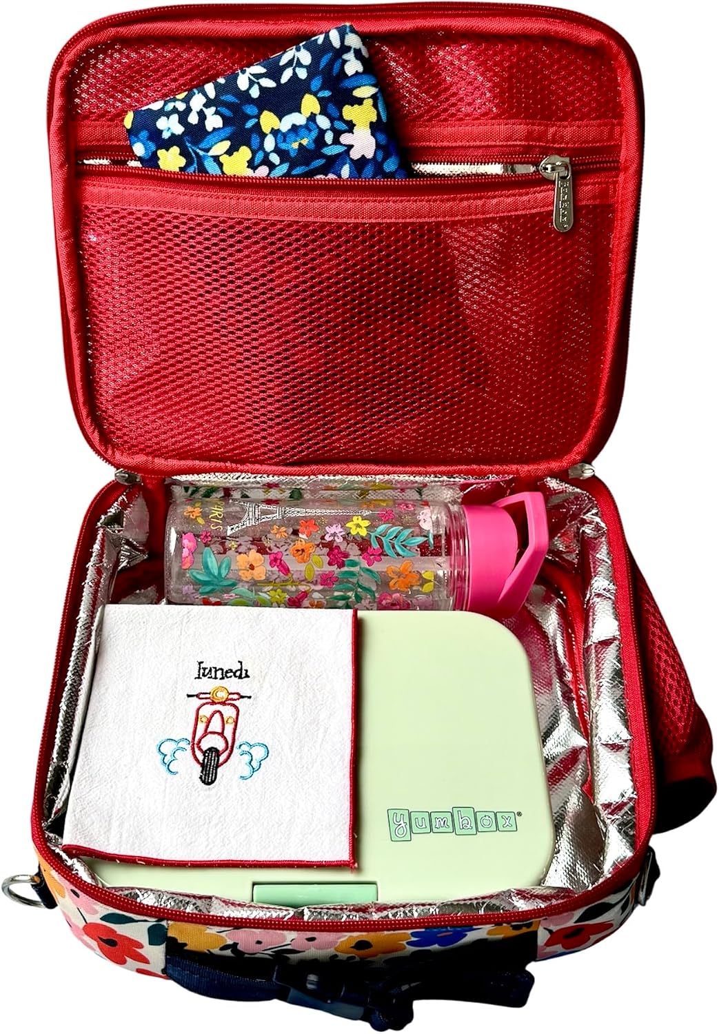 Yumbox Panino Leakproof Bento Lunch Box Container for Kids & Adults, Sandwich Size Plus Sides and Dip, Removable Tray, (Sage Green with Jungle Tray)