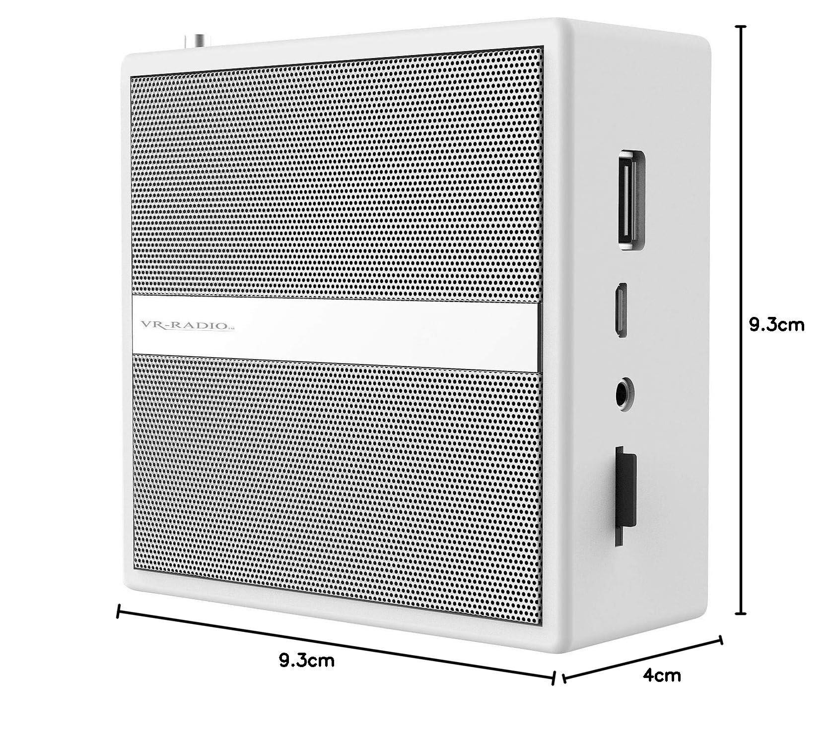 VR-Radio Radio de Salle de Bain Dab+/FM : Prise avec Bluetooth, USB, Mains Libres et Batterie, 6 W
