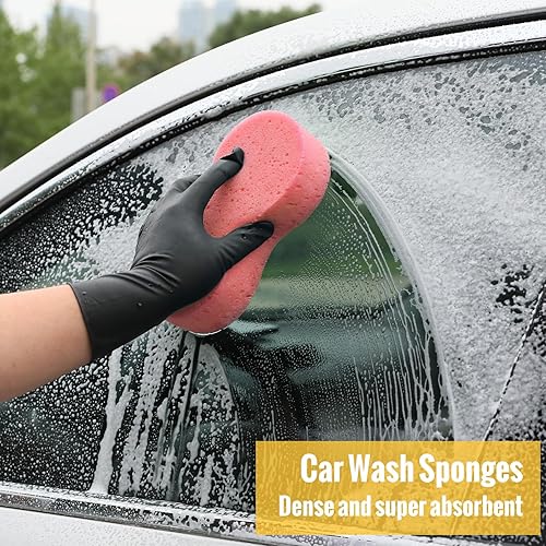 Miniatura 5 de Birbenben Juego de 6 cepillos para detalles de automóvil, cepillos de detalles de pelo de jabalíes, kit de cepillo de limpieza automotriz para