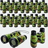 20 Pack Safari Binoculars Jungle Camouflage Binoculars Toy for Kids Explorers Gifts Camping Hunting Safari Party Favors