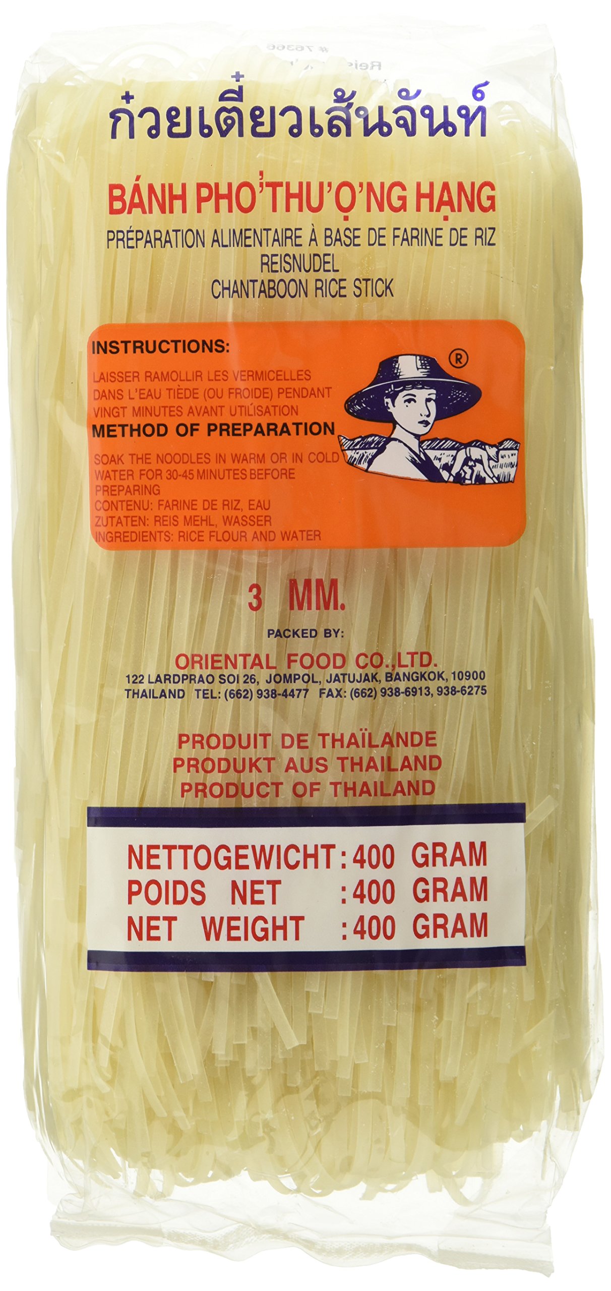Farmer nouilles de riz, 3 mm, 1er choix, pack de 17 (unité de 17 x 400 g)