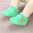 Ykey Baby Shoes (Baby Booties) | Boots For Little Kids | Super Soft Velvet | Sea Green Color | For 3 Months To 6 Months gallery image