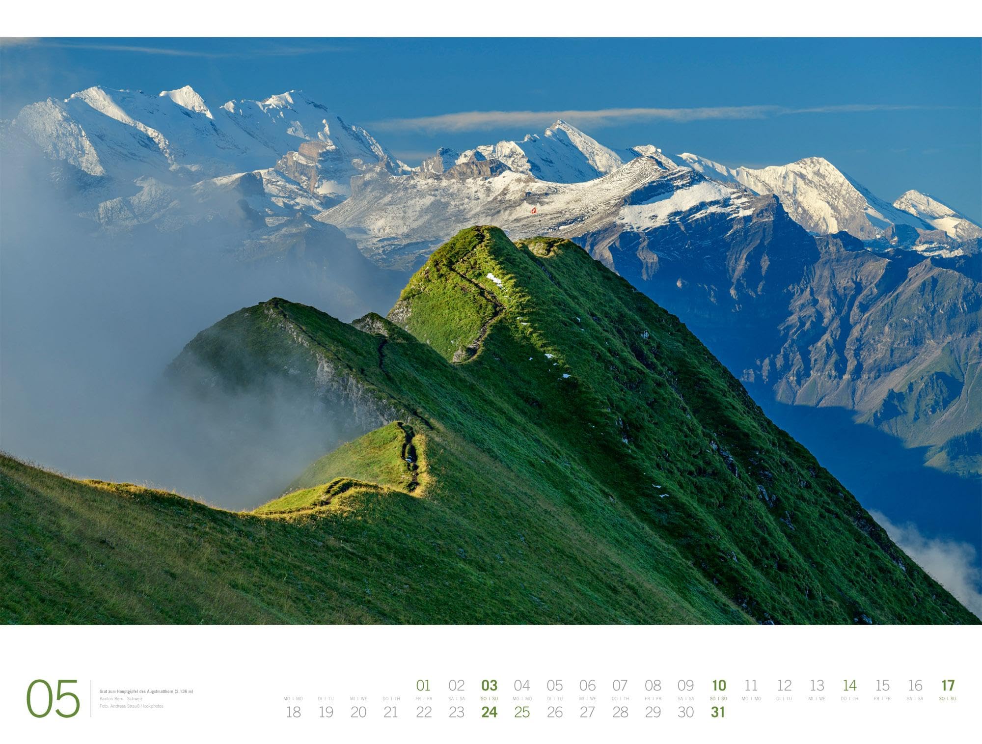 Alpen Gallery Kalender 2026 | Bildstarker Berge-Kalender im großen Querformat (66x50 cm) | Berge und Natur im Großformat