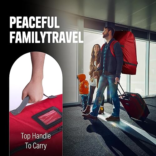 Miniatura 7 de Bolsa de viaje para asiento de automóvil para avión, bolsa de asiento de automóvil segura de doble cierre, bolsa de control de puerta para asientos