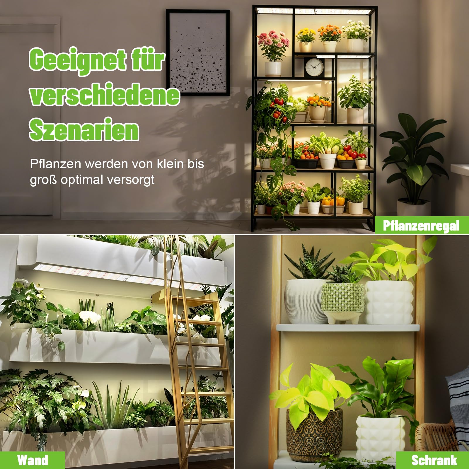 Lámpara Para Plantas 540 LEDs,Espectro Completo,4 Unidades,Luz de Crecimiento Plantas con Temporizador 3/9/12H y 10 Niveles de Brillo para Plantas de Interior(4)