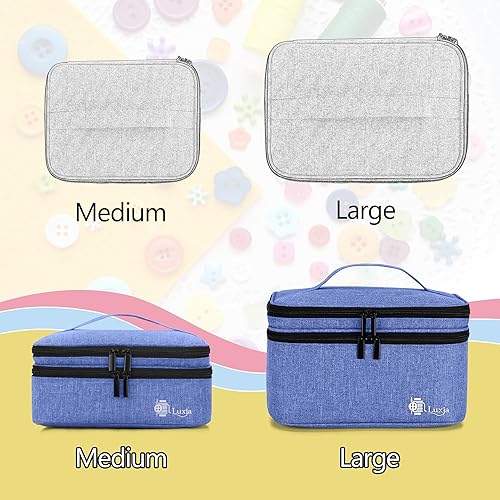 Vista 7 de Luxja - Organizador de accesorios de costura., Azul oscuro, L