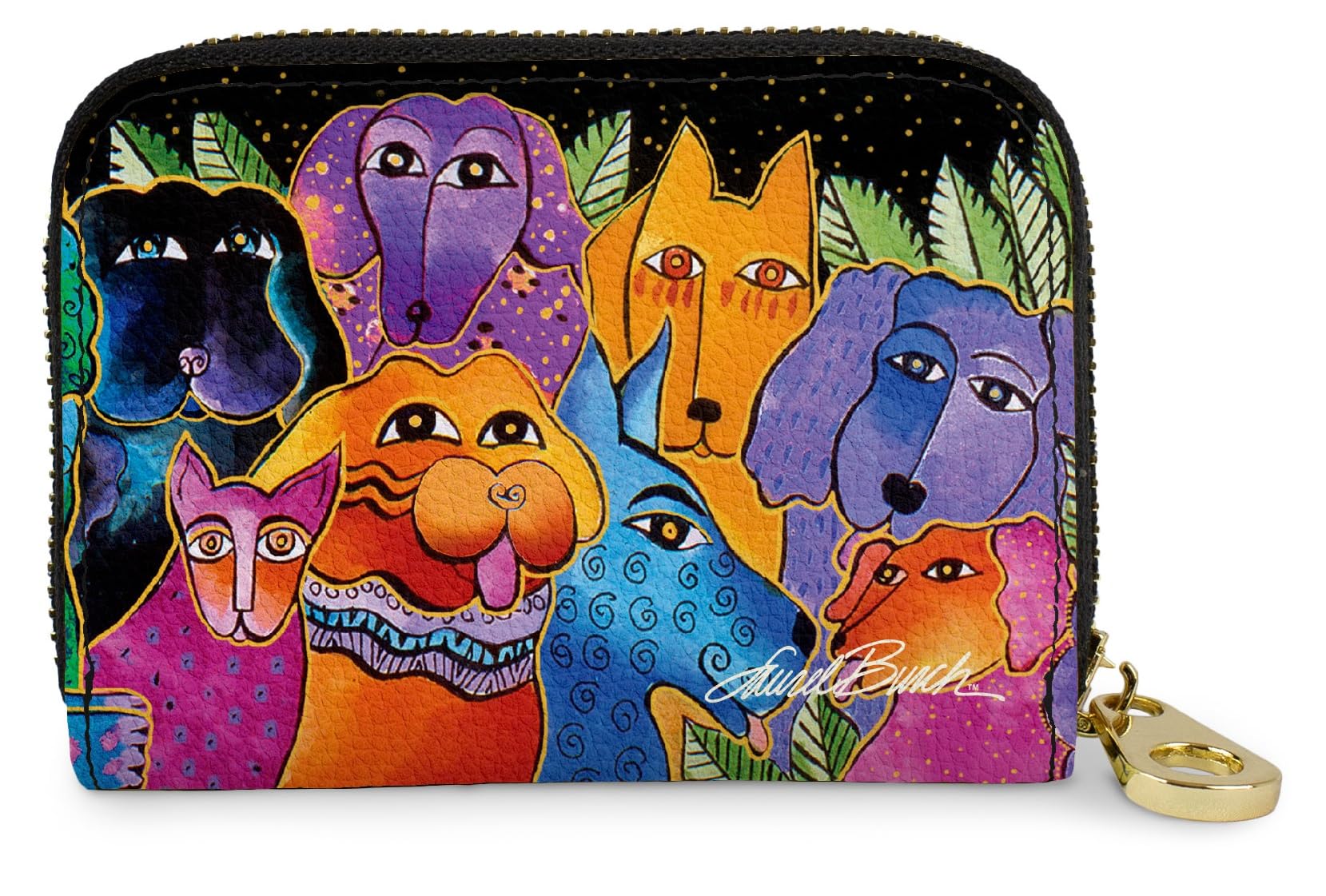 Portefeuille Laurel Burch chiens protection RFID zippé chic - 8