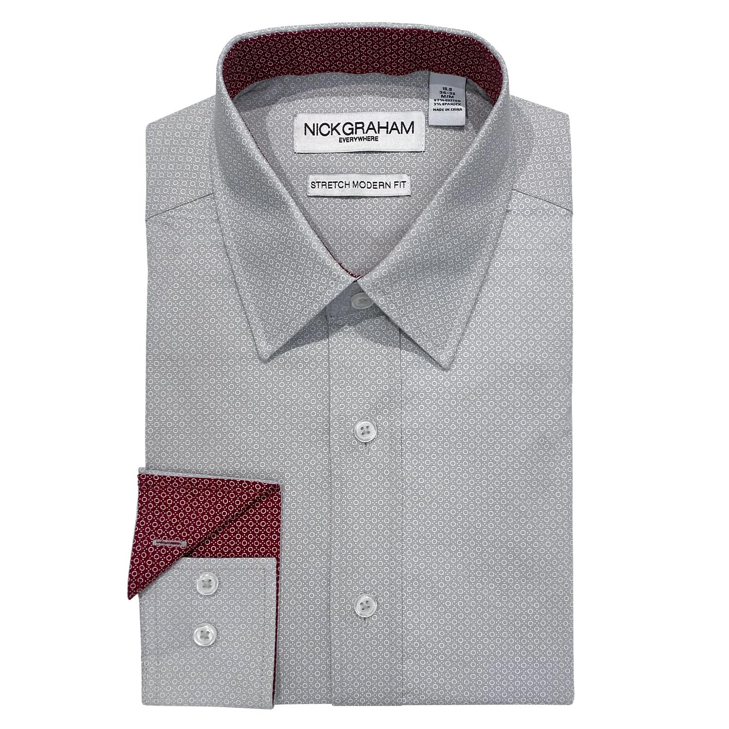 Nick Graham Men's Domino Dots Dress Shirt