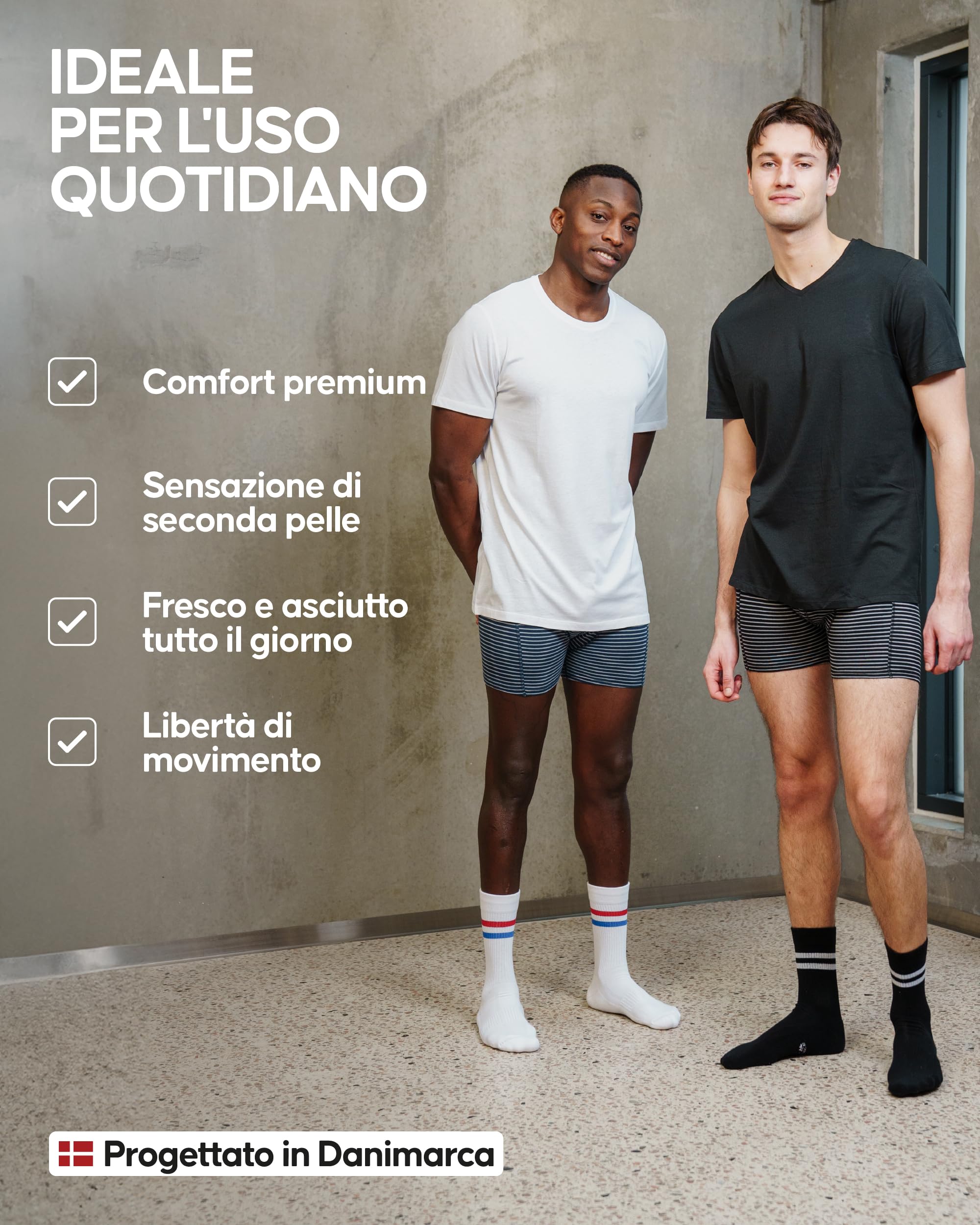 DANISH ENDURANCE Maglietta in Cotone Biologico, T-Shirt a Mezze Maniche, Morbida, Premium, da Uomo, 2 Paia