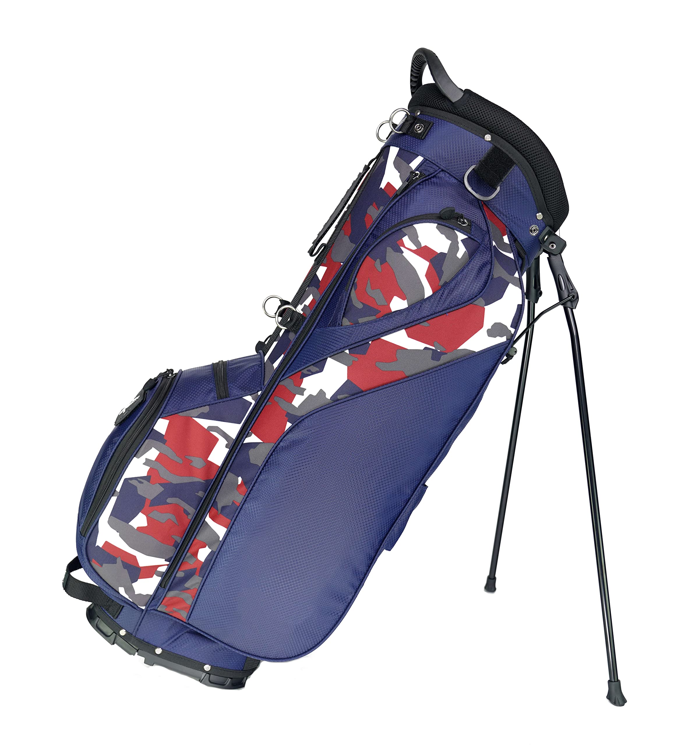 Subtle Patriot Golf Stand Bag - Ultralight and Versatile Golf Bag/Built to Stand/Hold 15 Golf Clubs/Full Lined Length Dividers/Snap-On Rain Cover & UV Protected/for A Proud American