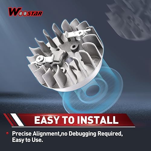 Miniatura 3 de WOOSTAR Volante de Reemplazo para SYX MOTO 2 Tiempos 47cc 49cc 50cc Bicicleta de Cross Mini Bicicleta de Bolsillo China ATV 4 Ruedas Quad