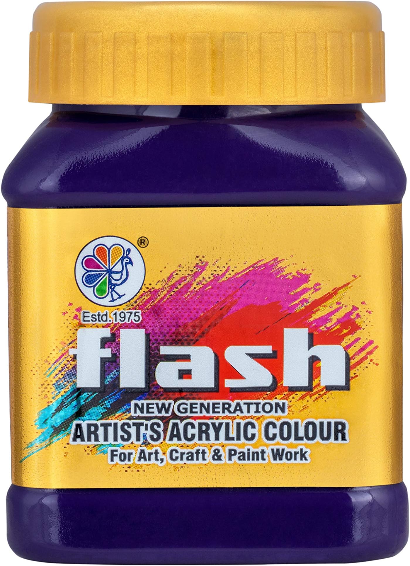- Flash Acrylic Colour (Violet, 200 ml)