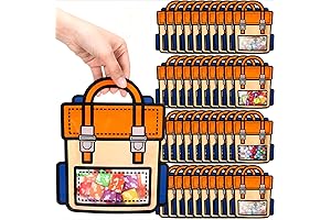 Back-to-School Treat Bags: 40 Reusable Orange Goodie Bags with Handles