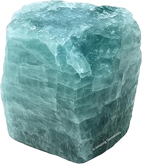 Amazing Gemstone Aquamarine Raw Crystals and Healing Stones, Natural Rocks for Tumbling and DIY Raw Stones and Crystals (1 Piece)