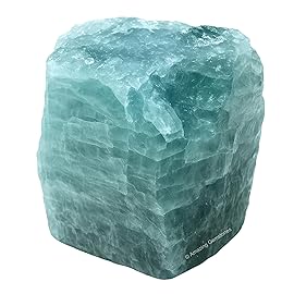 Amazing Gemstone Aquamarine Raw Crystals and Healing Stones, Natural Rocks for Tumbling - DIY Raw Stones and Crystals, 2 Pieces
