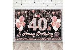 40th Birthday Backdrop: Gleaming Rose Gold for a Shimmering Celebration