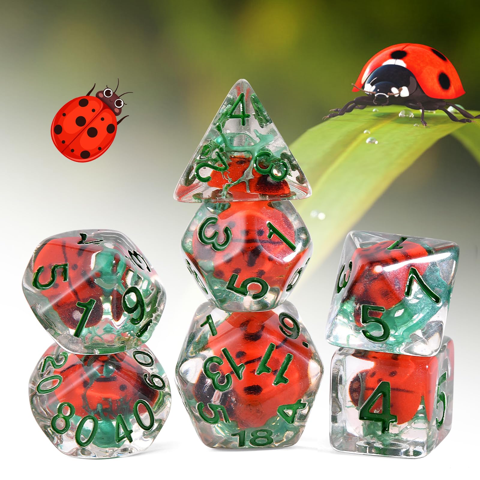 Set De Dés Jdr OriCraft Lot De 7 Dés DND Pour Champignons Toxiques Donjons Et Dragons Dés Jeu De