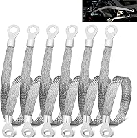 OXDFK 6-Pack 12 Inch Tinned Copper Braided Ground Straps - Universal Automotive Engine Grounding Kit for Cars Trucks