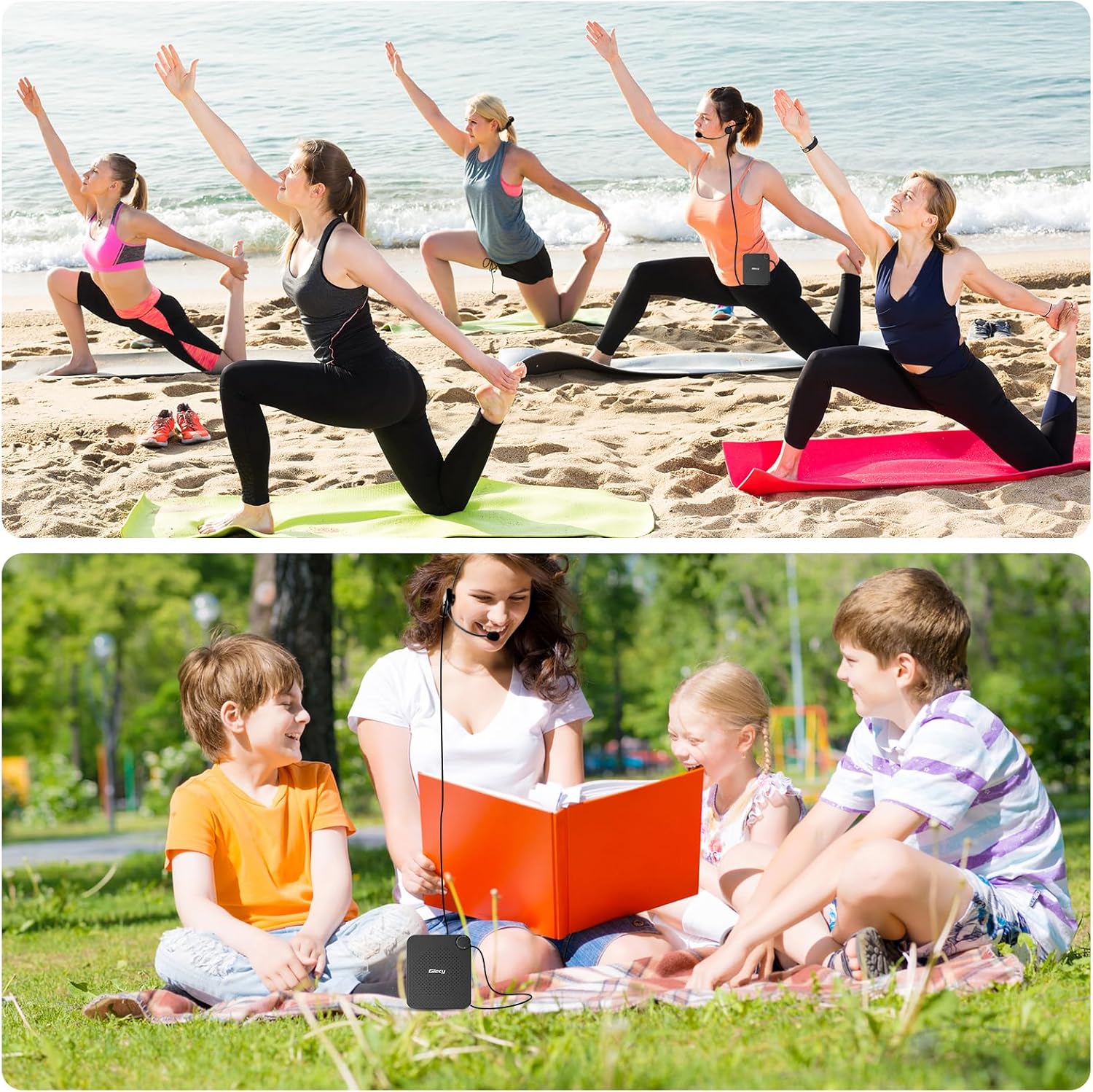 Portable Voice Amplifier with Wired Microphone Headset, Rechargeable PA System Speaker Personal Microphone, Speech Amplifier Power Amplifiers Loudspeaker for Teachers/Metting/Tour Guide - Image 8