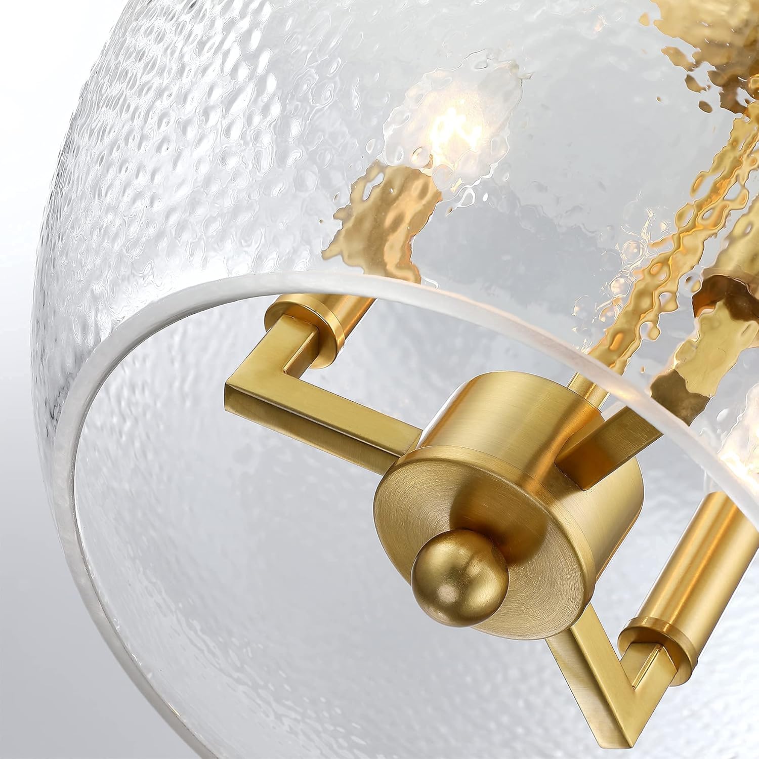 Untrammelife 3-Light Gold Pendant Light 13" Large Globe Pendant Light Fixture with Hand Blown Seeded Glass Shade Single Hanging Chandelier for Kitchen Island Sink, Brushed Brass : Clothing, Shoes & Jewelry