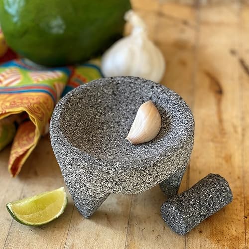 Ancient Cookware Auténtica piedra de lava mexicana tamaño pequeño 4 pulgadas