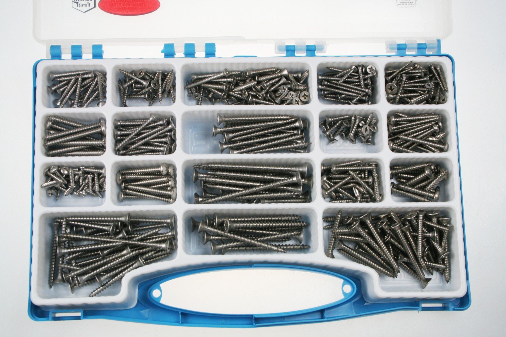 ARBO-INOX Schraubenset V4A-Edelstahl – Rostfrei und Vielseitig – 520 Teile im Kunststoffkoffer