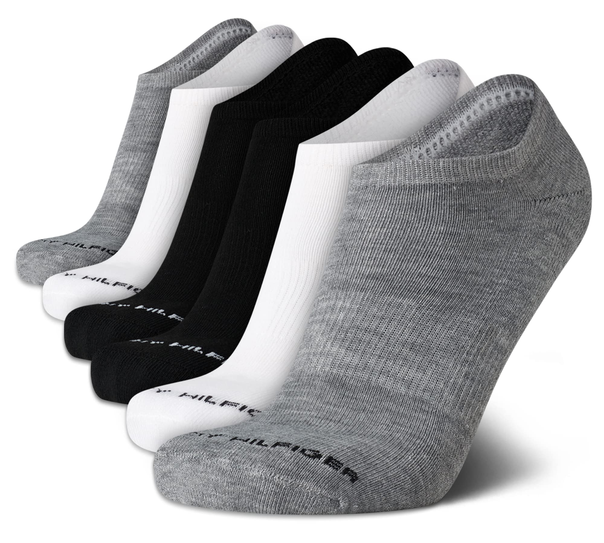 Tommy Hilfiger Mens 6 Pack Cushioned Performance No Show Low Cut Socks
