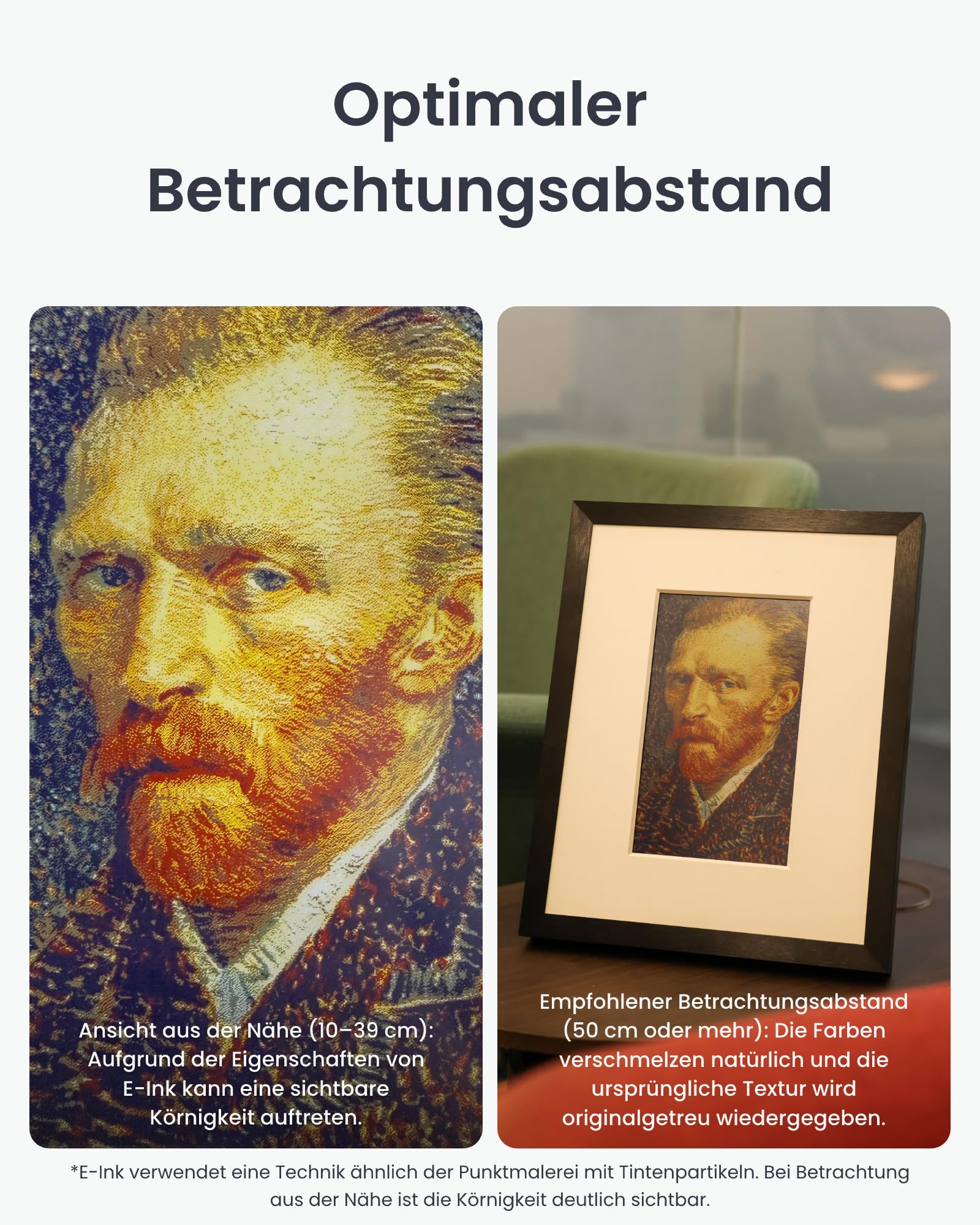SwitchBot KI Art Frame 7.3'', Kabellos Digitaler Bilderrahmen, Elektronisch-Ink-Bilderrahmen, Extrem Lange Akkulaufzeit, Tisch und Wandmontage, Alexa Kompatibel, KI-Generierte Kunst