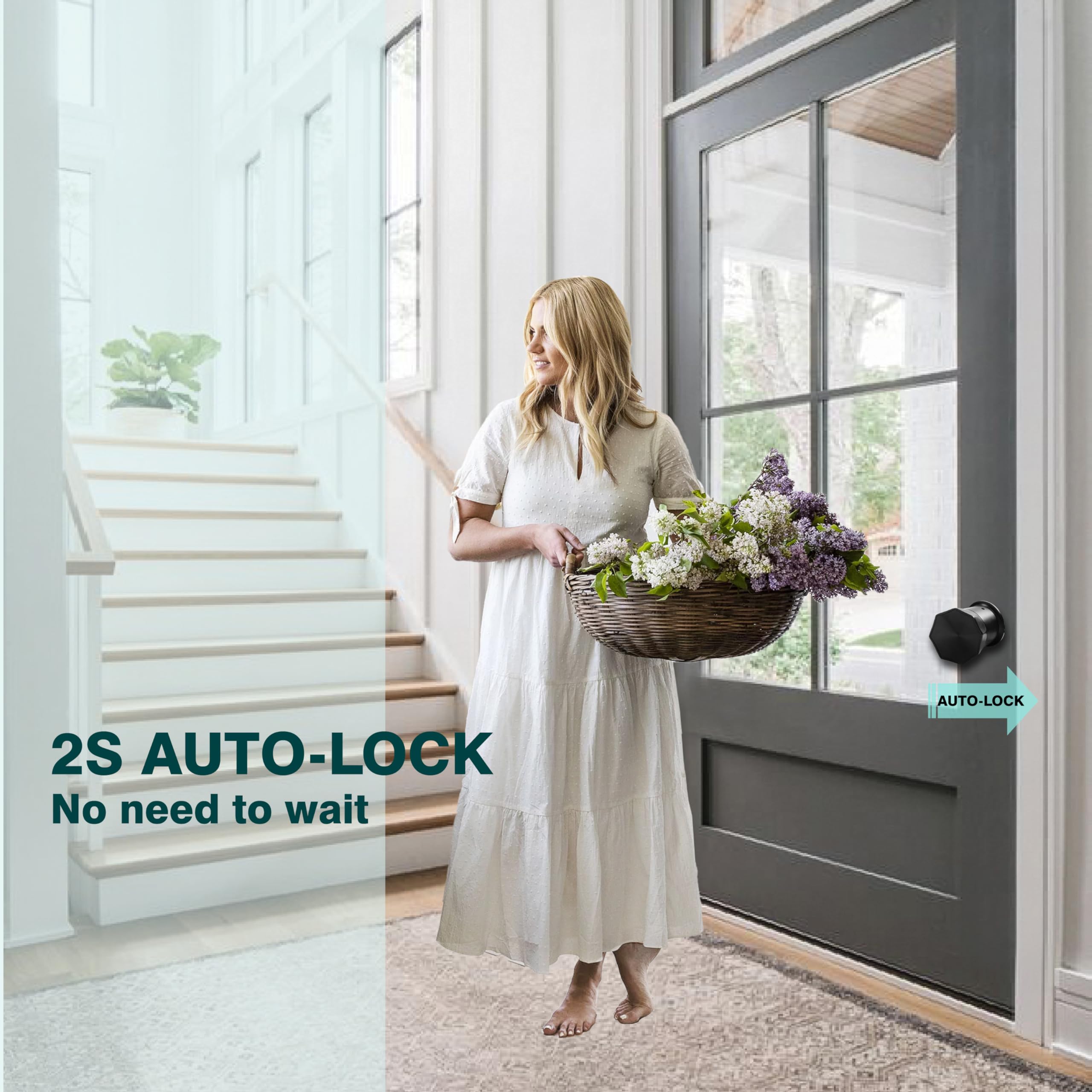 Smart Digital Door Lock - Keypad & Key Entry -5 Smart Digital Door Lock - Keypad & Key Entry -5