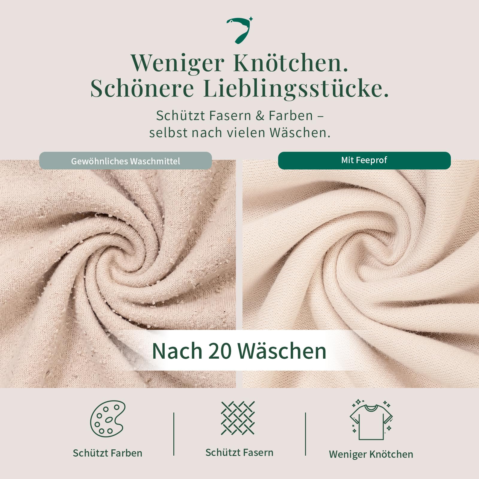 Wollwaschmittel 2L – Feinwaschmittel 50-100 Wäschen, Flüssigwaschmittel für Wolle, Seide & Kaschmir, Sensitiv-Formel, Wirksam ab 20°C, schonend zu Stoffen
