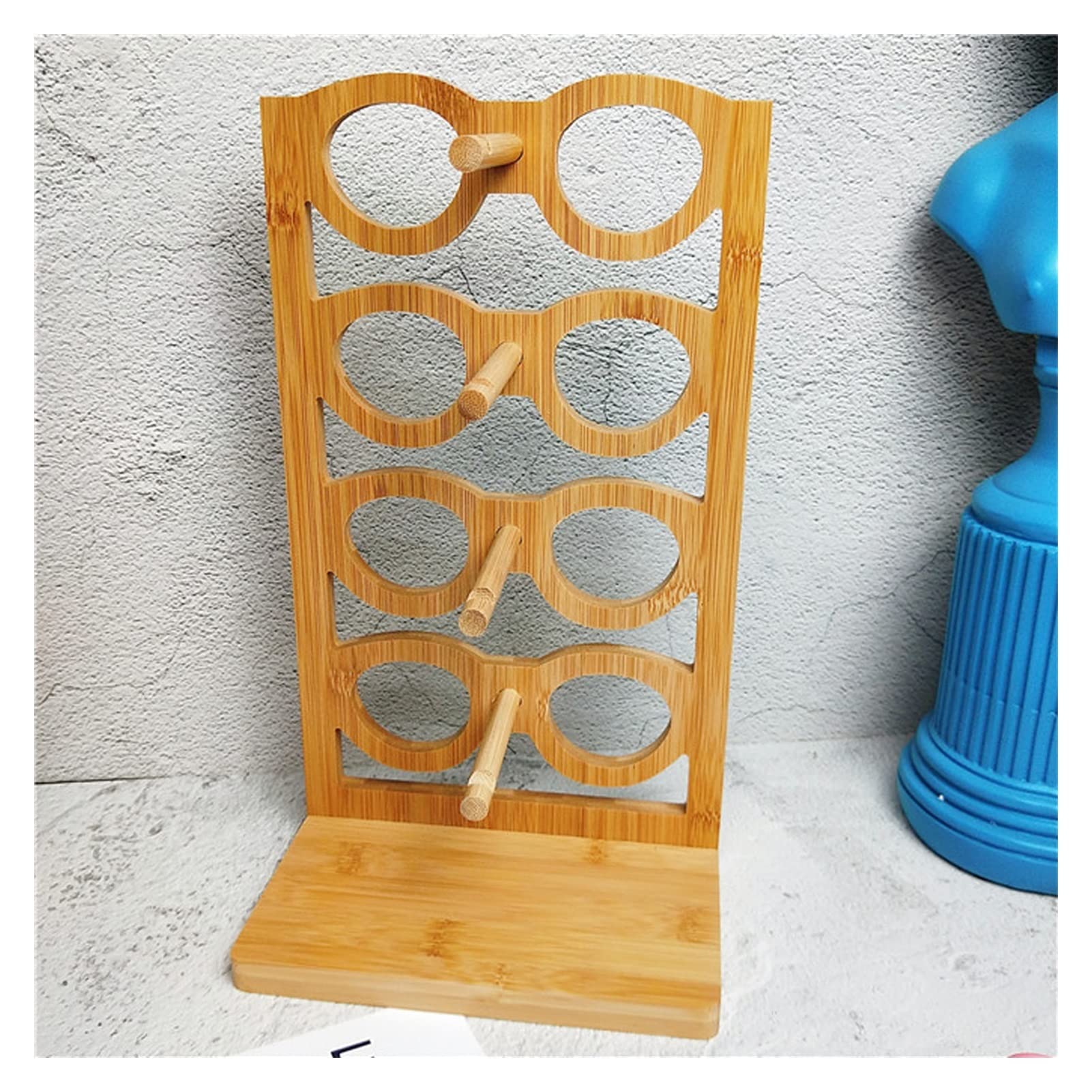 Soporte de exhibición de gafas de sol de madera para escritorio