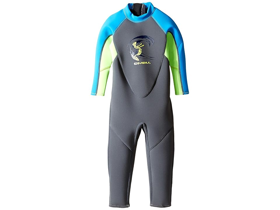 

O'Neill Kids Reactor Full Wetsuit (Infant/Toddler/Little Kids) (Graphite/Dayglo/Brite Blue) Kid's Wetsuits One Piece