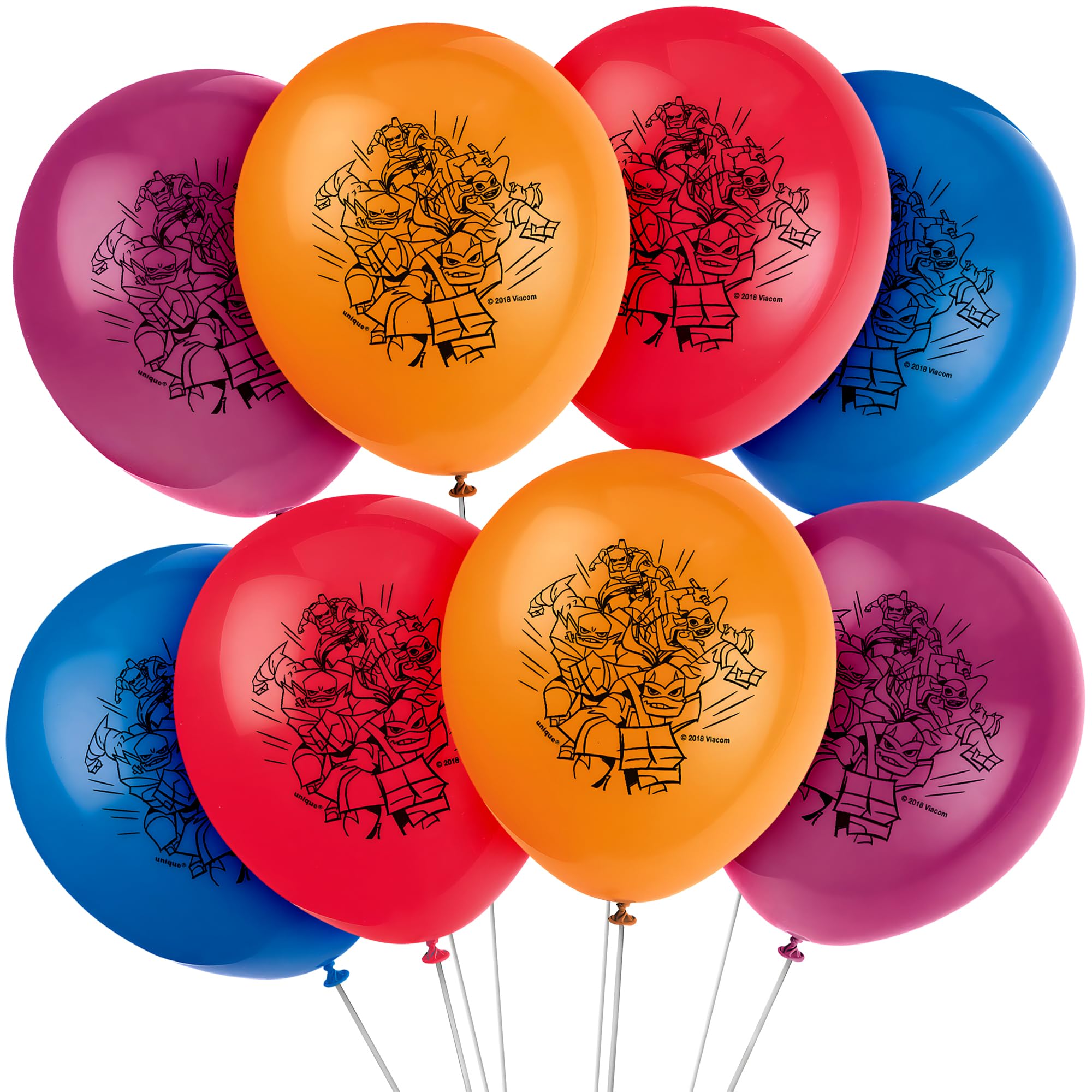 Amazon.com: Rise of the TMNT Colored Latex Balloons - 12