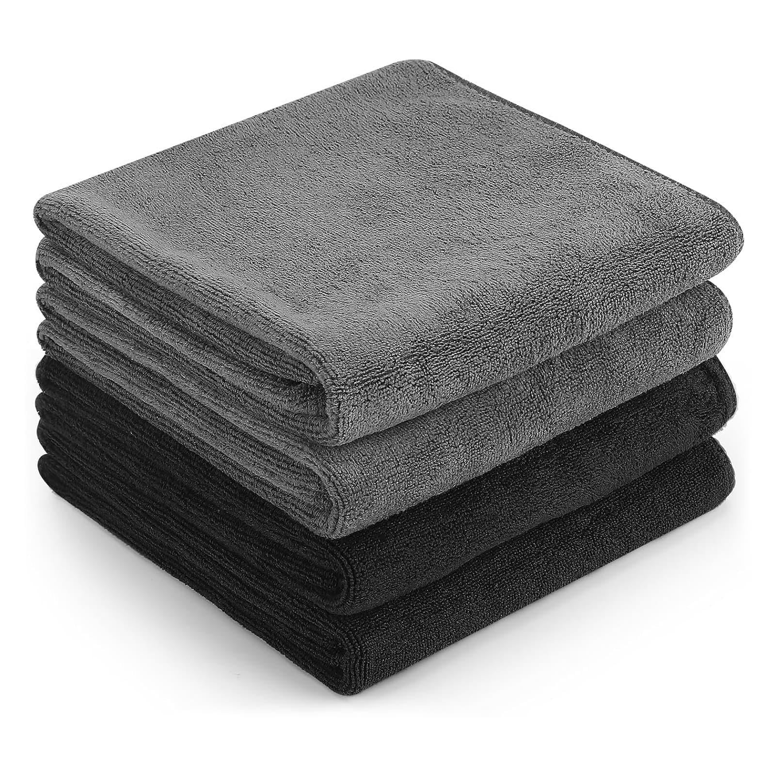 Plomveriq 4Pcs Microfibre Sports Towel, 75x35 cm Soft Sweat Towels for Gym, Fast Drying Towels for Yoga, Camping, Gym Fitness