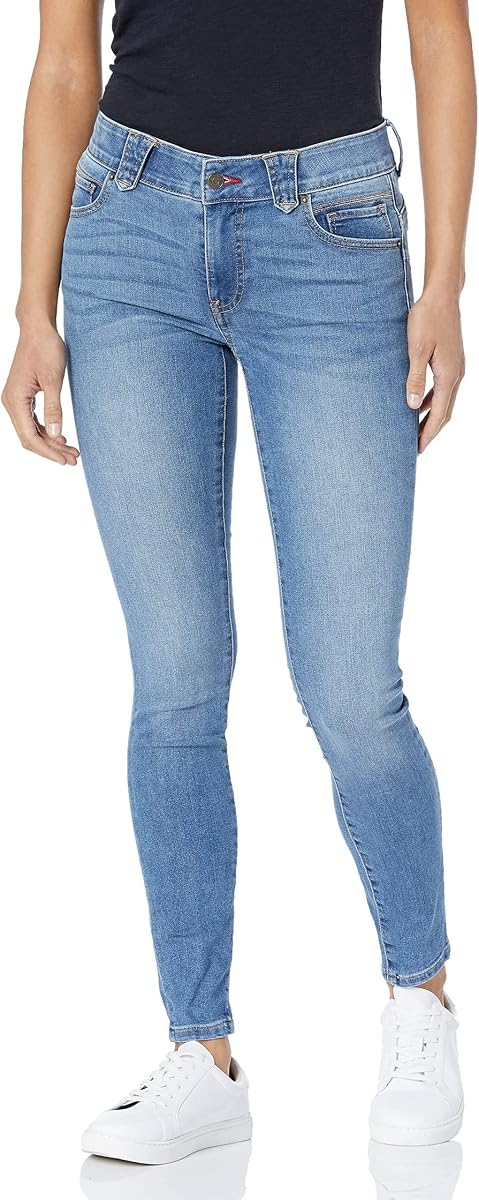 Mono corto ajustado con puños de Tribeca en denim con lavado índigo
