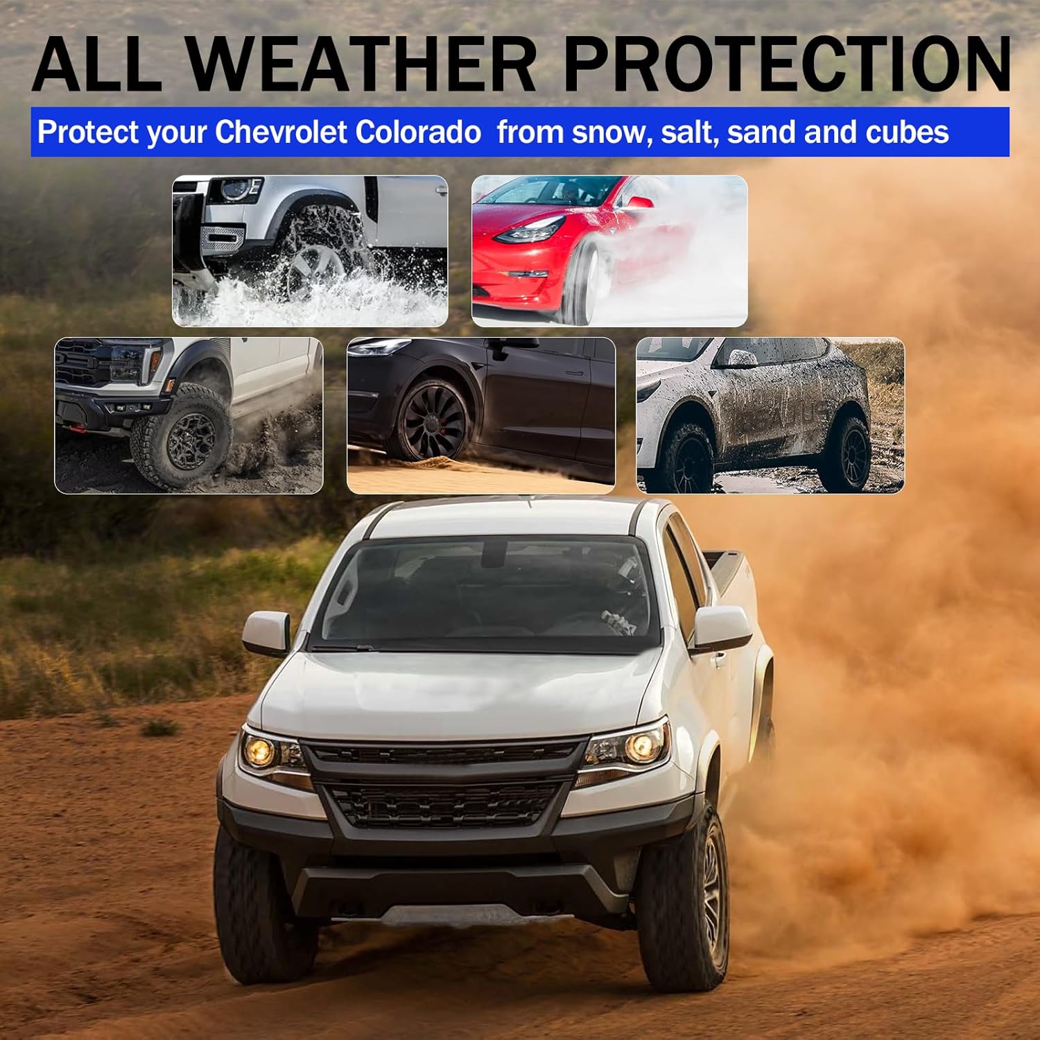 Peleus Truck Mud Flaps for Chevy Colorado Mud Flaps 2026 2025 2024 2023 Without Fender Flare Aerodynamic Mud Flaps for Trucks Pickup Splash Guards Fenders Set of 4 Mud Gards Mudflaps