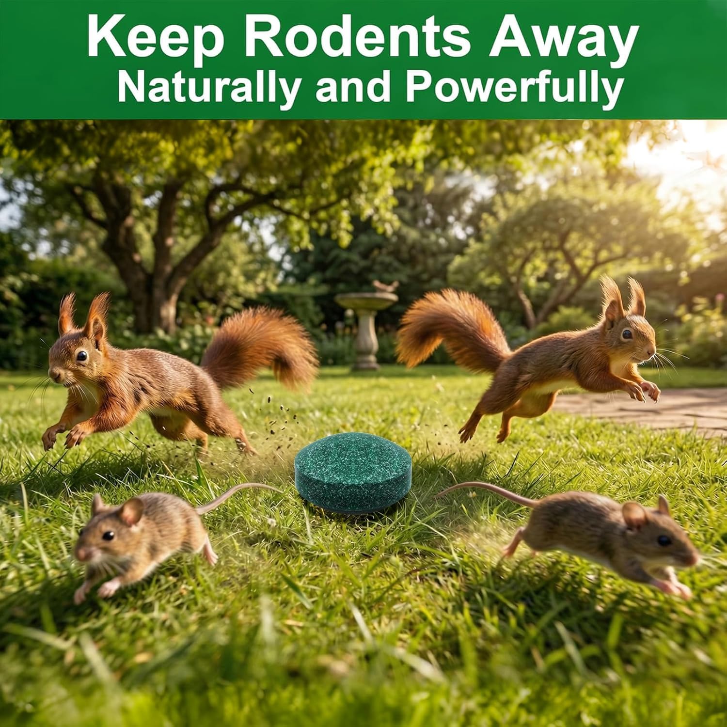 36 Pezzi Palline Repellenti all'Olio di Menta per Topi, Ragni, Scarafaggi e Insetti - Esche Vegetali Naturali per Scacciare Roditori e Parassiti da Auto, Casa e Garage - Sicure per Bambini e Animali