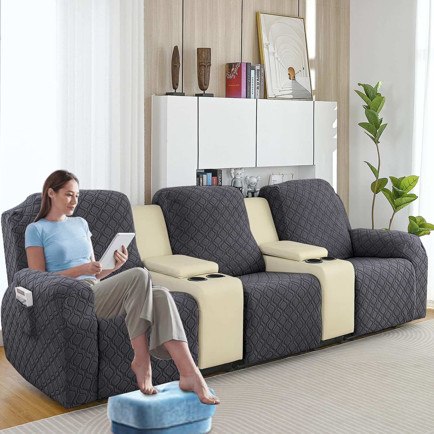 OKUYUK Recliner Chair Cover - Image 4