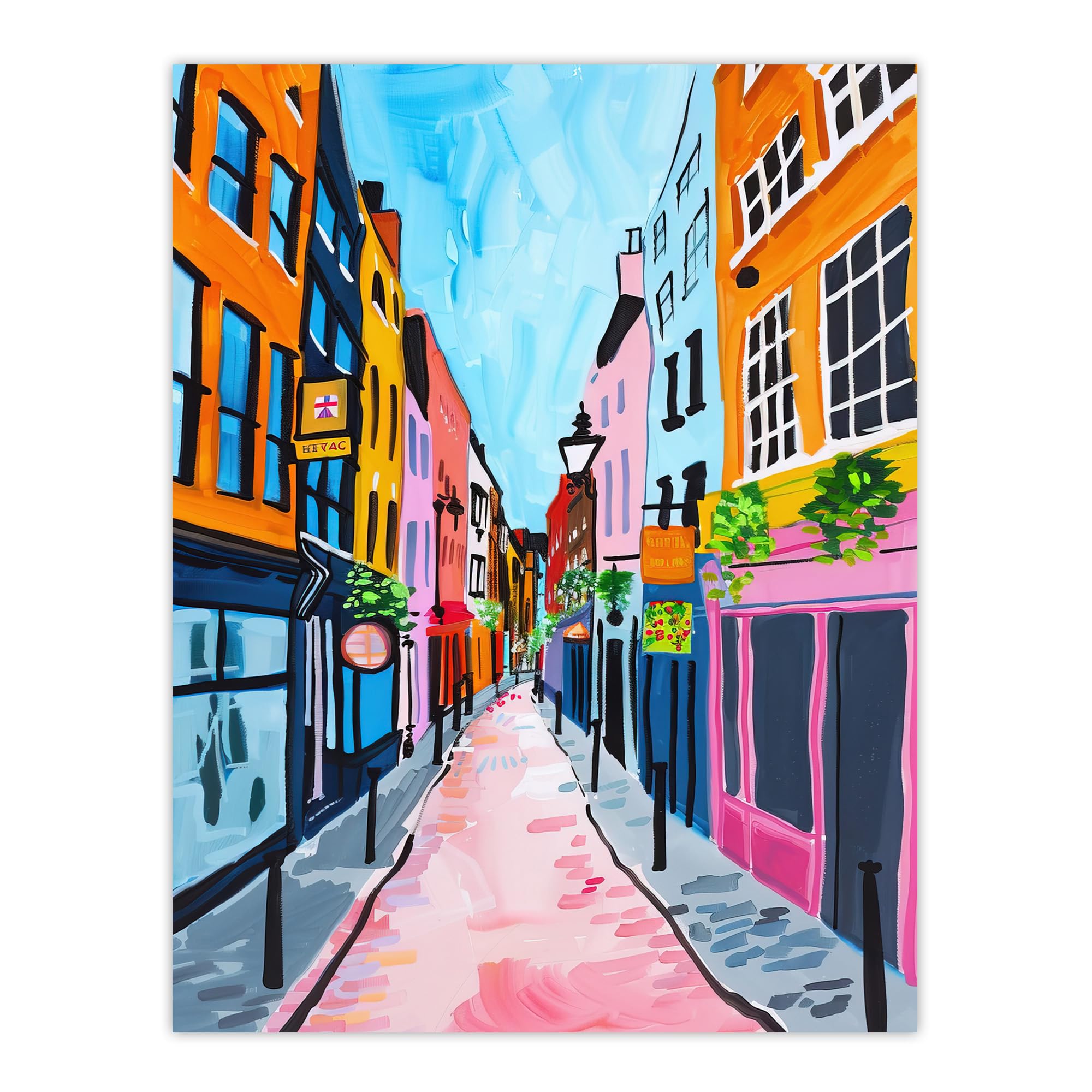 Artery8 - Wall Art Print - Vibrant Colourful Painting - W18" x H24"