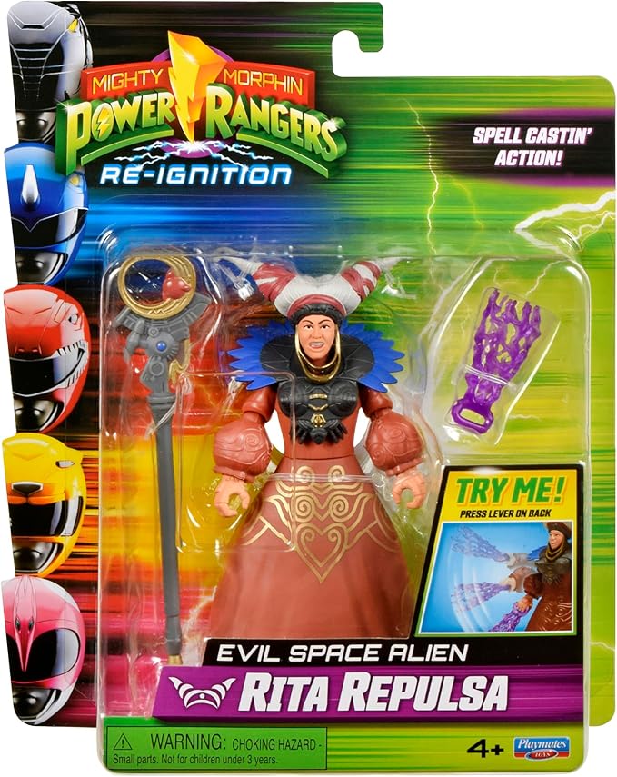 Amazon.com: Mighty Morphin Power Rangers - Rita Repulsa Action Figure ...