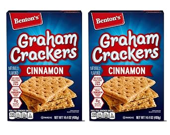 Bentons Naturally Flavored Cinnamon Graham Crackers - 2 Boxes 14.4 oz