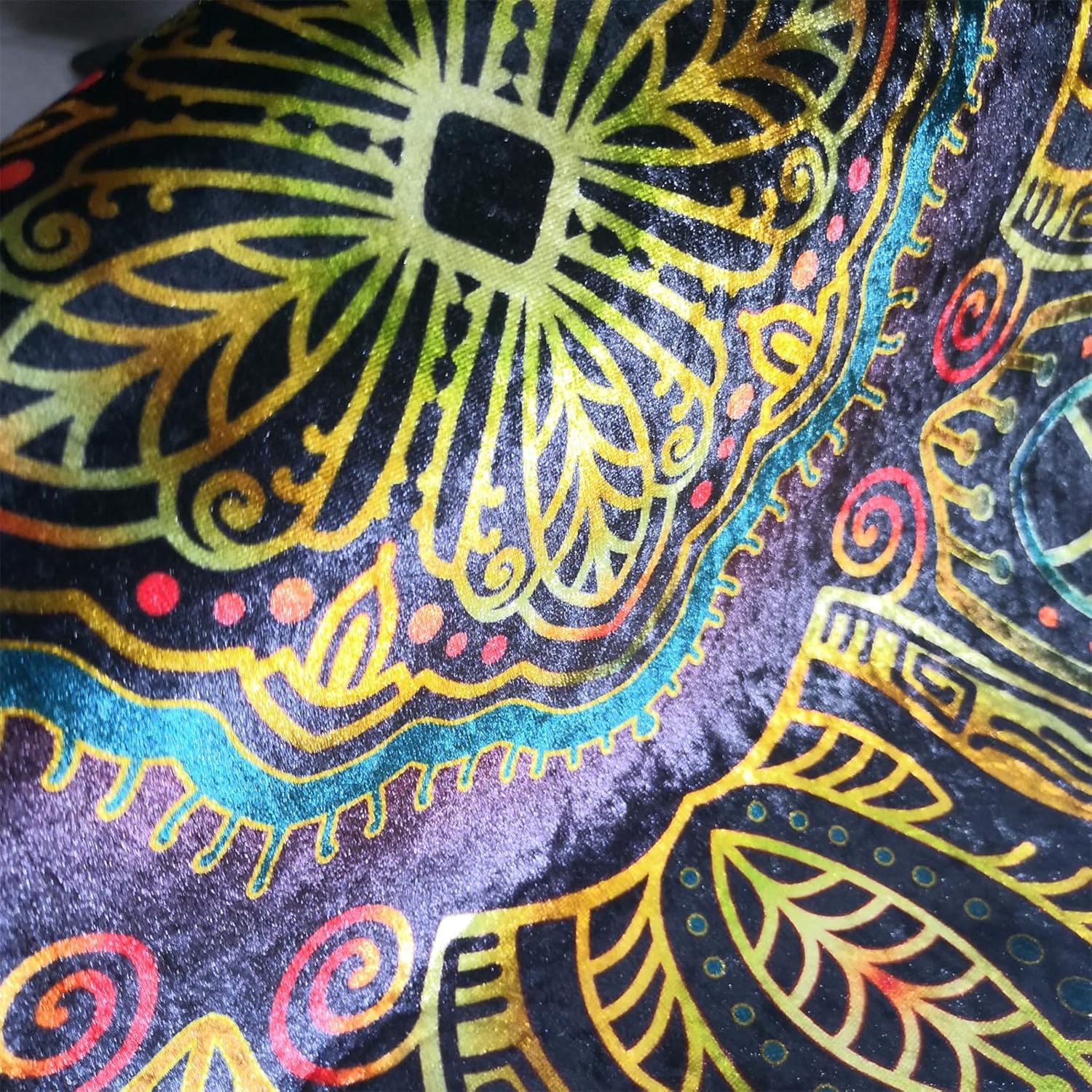 Round Area Rug Mandala Boho Throw Rugs Circle Carpet Non Slip Area Round Rug Soft Floor Rug for Living Room Bedroom Nursery Decor 1.97 x 1.97 ft