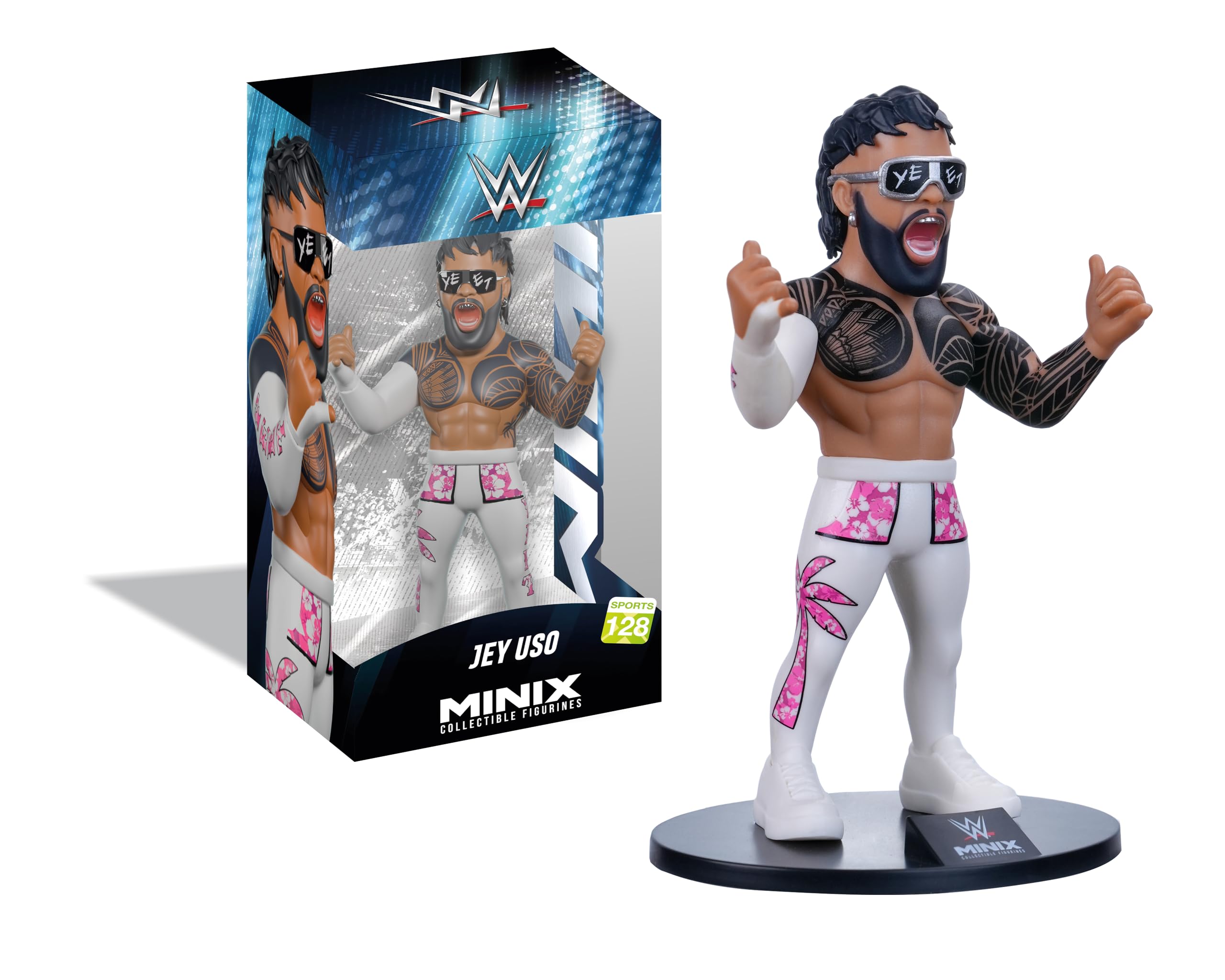 MINIX Sports #128 WWE Jey USO Collectible Figure 12 cm