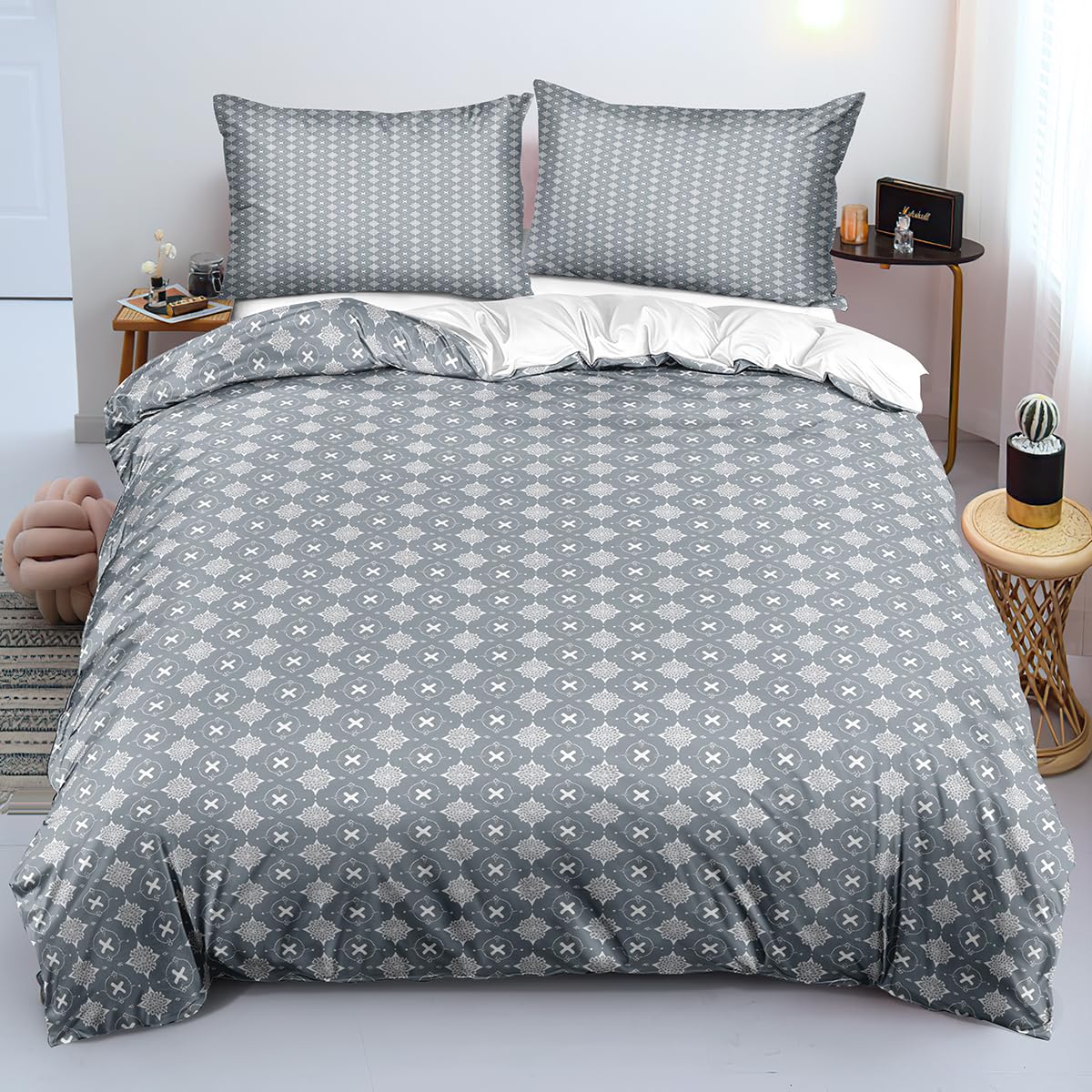 Housse de couette 240x220 sans repassage pour en finir avec le linge froissé au réveil