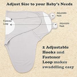 Bublo Baby Swaddles for Newborn Girls - 3 Pack Baby Swaddle Sleep Sacks - 3-6 Months - Pastel Grey-White Solid