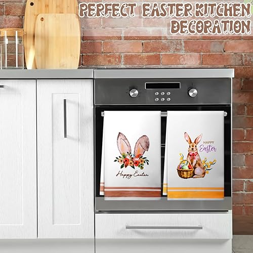 Miniatura 5 de Mixweer Paquete de 8 toallas de cocina de Pascua, regalo de Pascua para mujeres, toallas de mano de temporada de primavera, regalo de conejo de