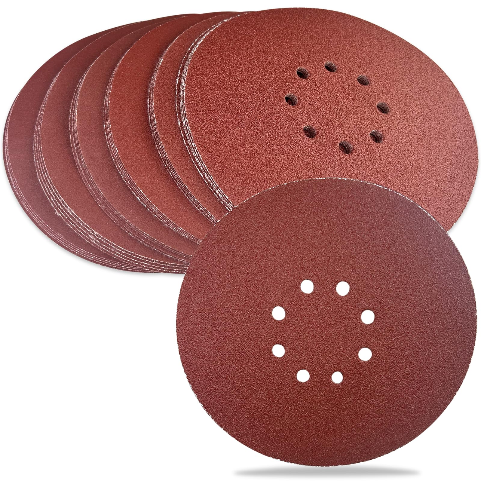 Disques Ponçage Gentpovth - 30 Pièces 225mm, 6 Grains (60-320), Pour Ponceuse Murale Et Excentrique