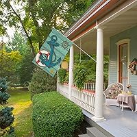 Vista 4 de Bandera de jardín con temática náutica, letrero de fiesta de anclaje de barco, baby shower, boda, fiesta de cumpleaños de vela en el océano