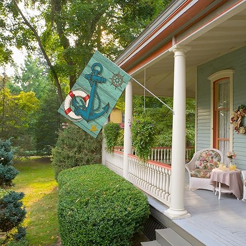 Miniatura 4 de Bandera de jardín con temática náutica, letrero de fiesta de anclaje de barco, baby shower, boda, fiesta de cumpleaños de vela en el océano